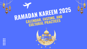 Ramadan Kareem 2025 – A beautiful crescent moon and lanterns symbolizing the holy month of Ramadan.